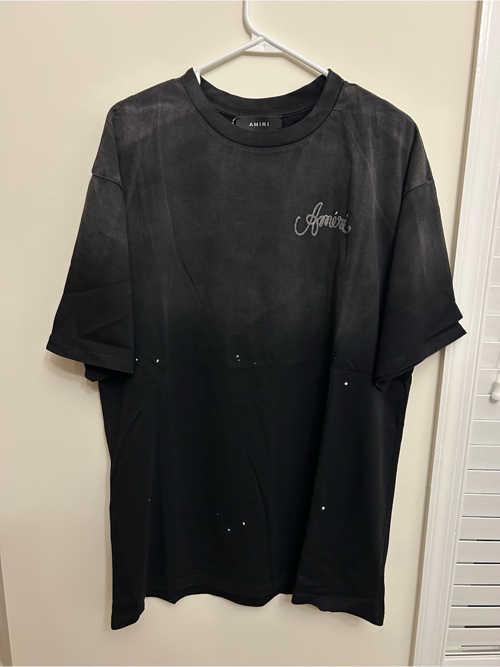 AMIRI Black Washed Logo Short Sleeve Tee
